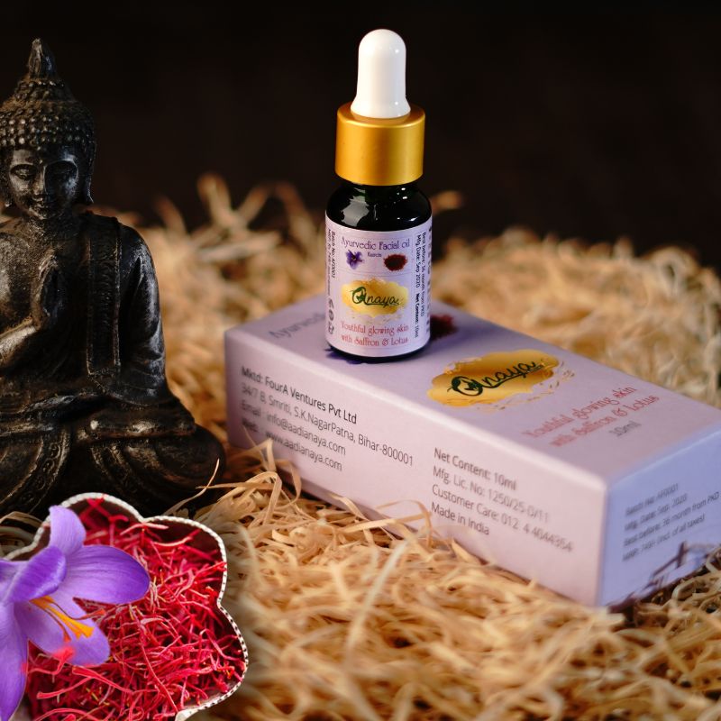 Orgenik: Ayurvedic Facial Oil with Saffron & Lotus from the brand Anaya