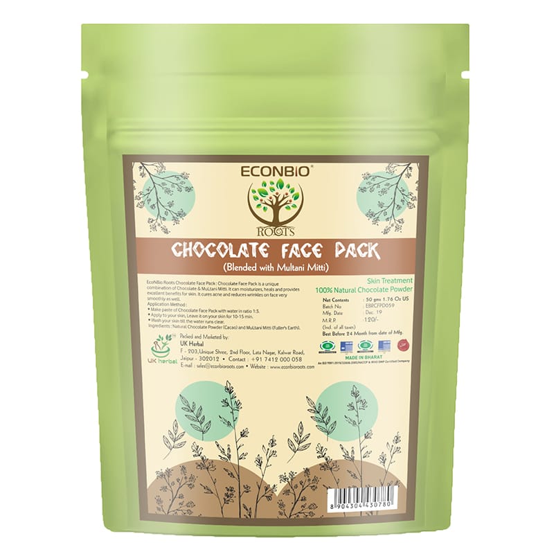 Orgenik: Shop Chocolate Face Pack 50g (Pack Of 3) - ECONBIO ROOTS from the brand ECONBIO ROOTS