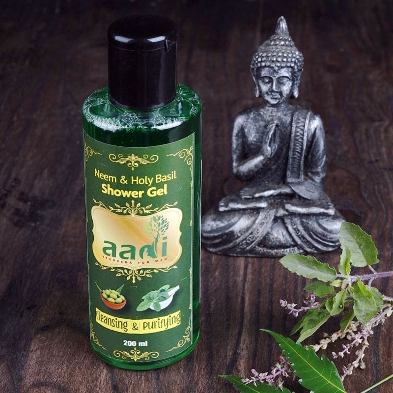 Orgenik: Neem & Holy Basil Shower Gel with the Finest Ayurvedic Ingredients from the brand Aadi