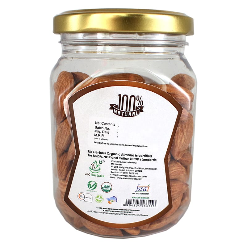 Orgenik: Shop Organic Almonds 150g - ECONBIO ROOTS from the brand ECONBIO ROOTS