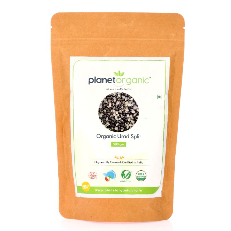 Orgenik: Urad Dal (Chilka) Split Black Gram from brand Planet Organic