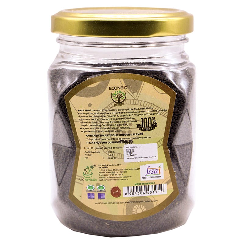 Orgenik: Shop Raw Basil Seeds 200g - ECONBIO ROOTS from the brand ECONBIO ROOTS