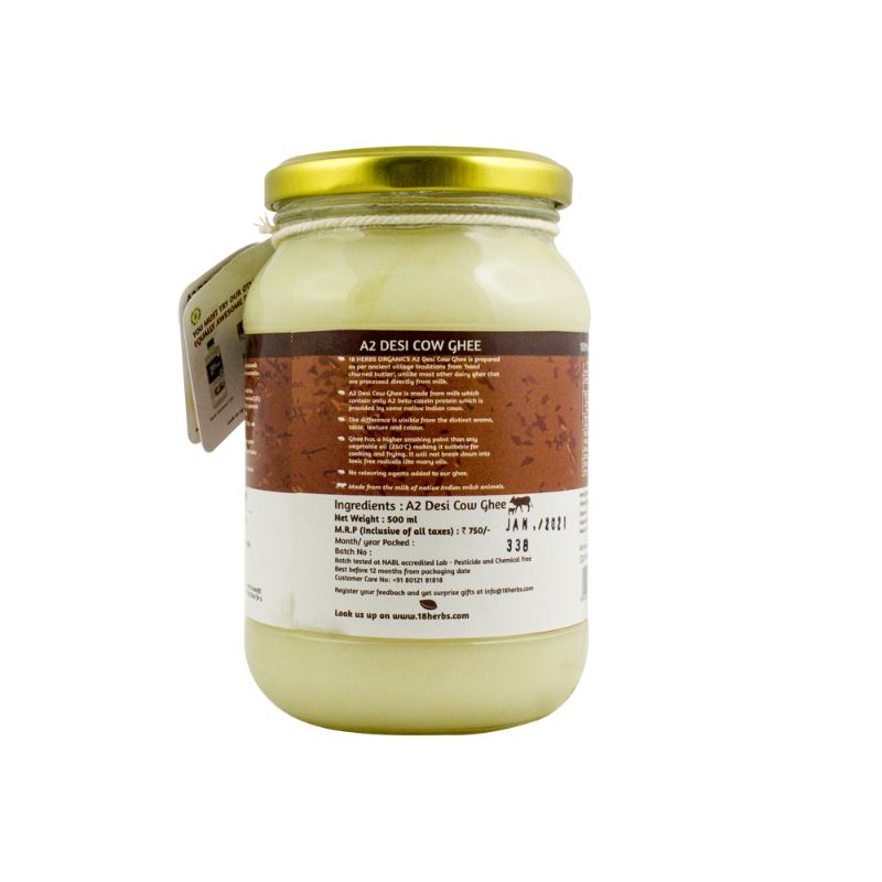 Orgenik: A2 Desi Cow Ghee from brand 18 Herbs Organics