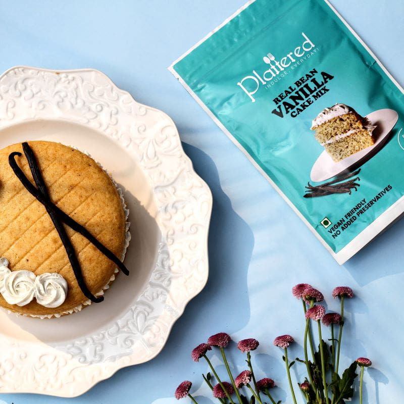 Orgenik: Shop Real Bean Vanilla Cake Mix from the brand Plattered