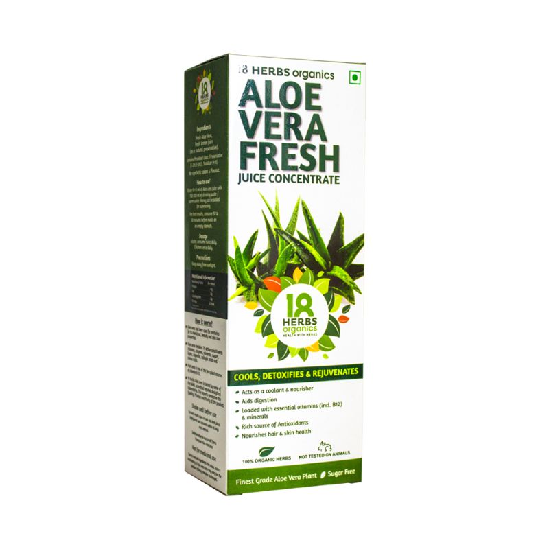 Orgenik: Aloevera Fruit Fresh Juice Concentrate from brand 18 Herbs Organics