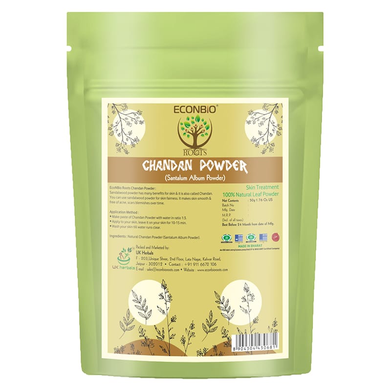 Orgenik: Shop Chandan Powder 50g (Pack Of 2) - ECONBIO ROOTS from the brand ECONBIO ROOTS