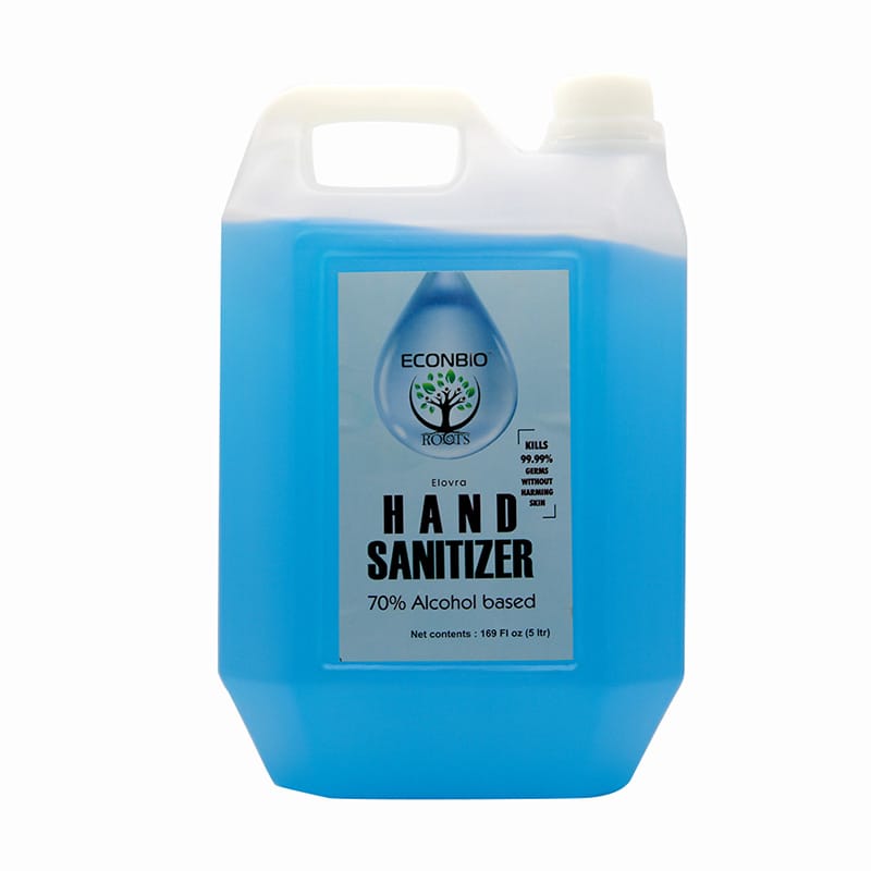 Orgenik: Shop Elovra Liquid Hand Sanitizer 5 Ltr - ECONBIO ROOTS from the brand ECONBIO ROOTS