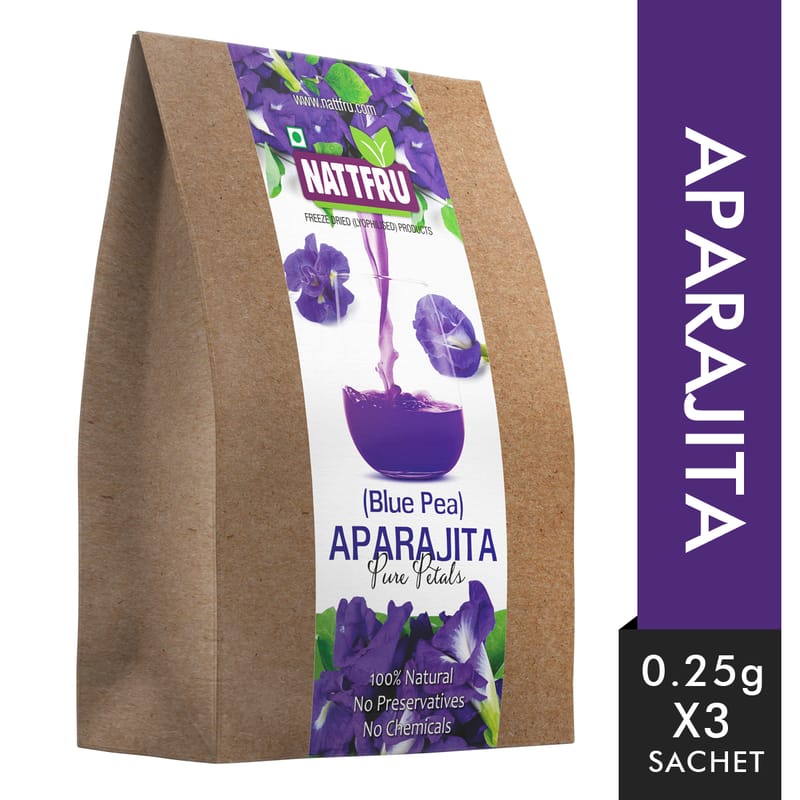 Orgenik: Shop Herbal Aparajita (Blue Pea) Powder 45.75g from the brand Nattfru