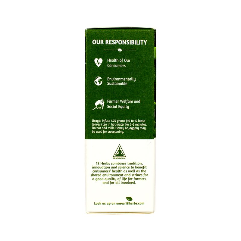 Orgenik: Premium Green Tea Loose Leaves 40 Grams from brand 18 Herbs Organics