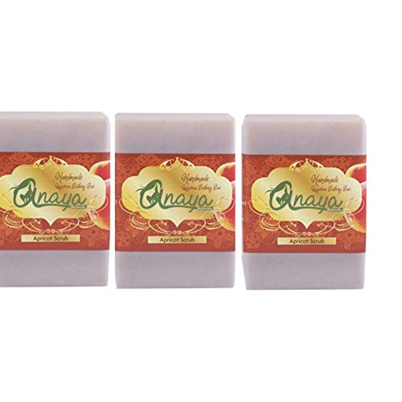 Orgenik: Apricot Scrub Luxurious Handmade Bathing Bar with the Finest Ayurvedic Ingredients from the brand Anaya