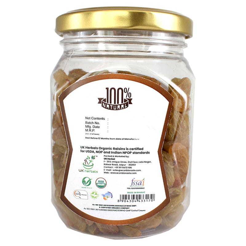 Orgenik: Shop Organic Raisins 150g (Pack Of 2) - ECONBIO ROOTS from the brand ECONBIO ROOTS