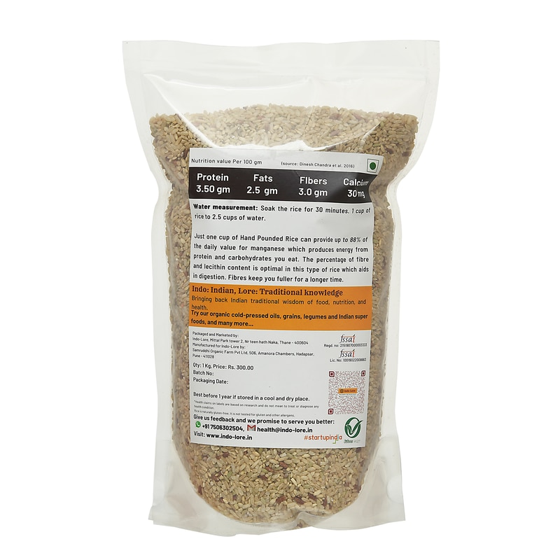 Orgenik: Certified Organic Ambemohar / Govindbhog Rice from brand Indo-Lore