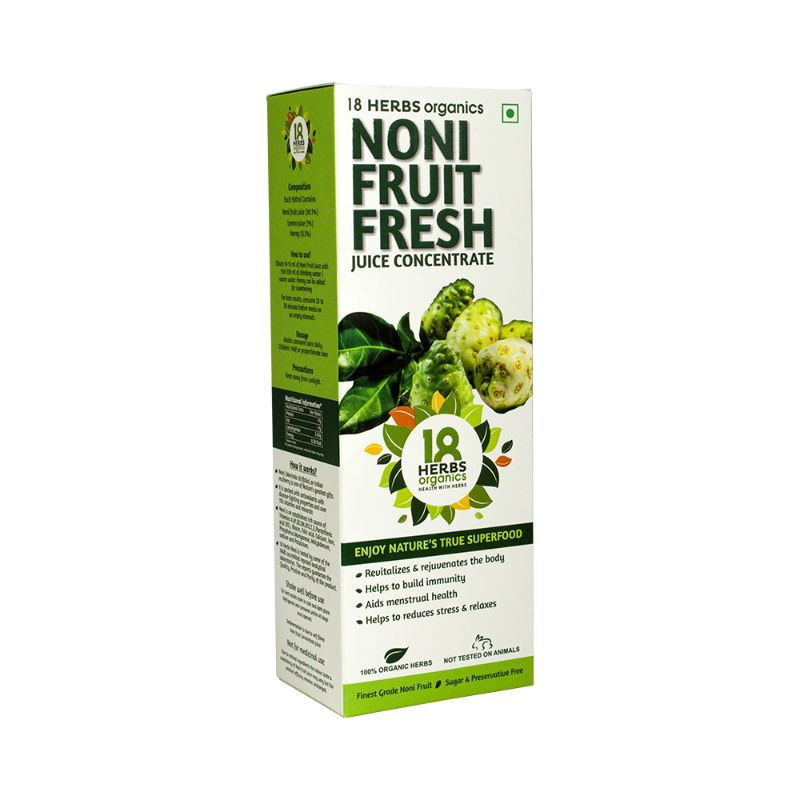 Orgenik: Noni Fruit Fresh Juice Concentrate from brand 18 Herbs Organics