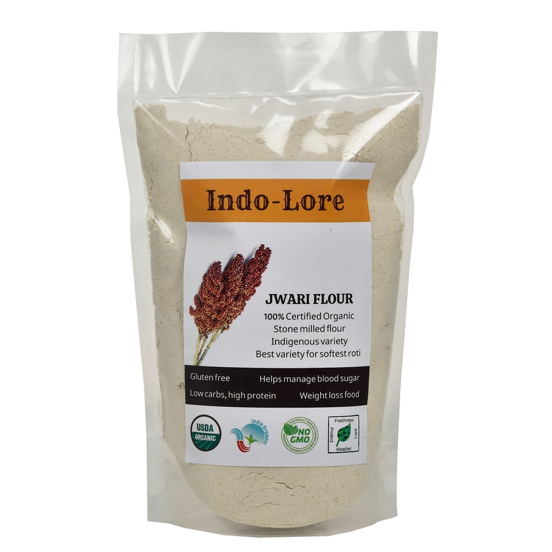Orgenik: Certified Organic Jwari/ Jowar Flour from brand Indo-Lore