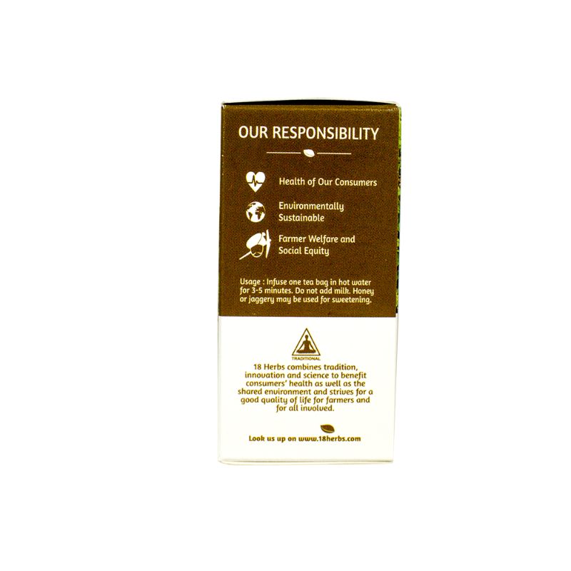 Orgenik: Green Tea with Tulsi from brand 18 Herbs Organics