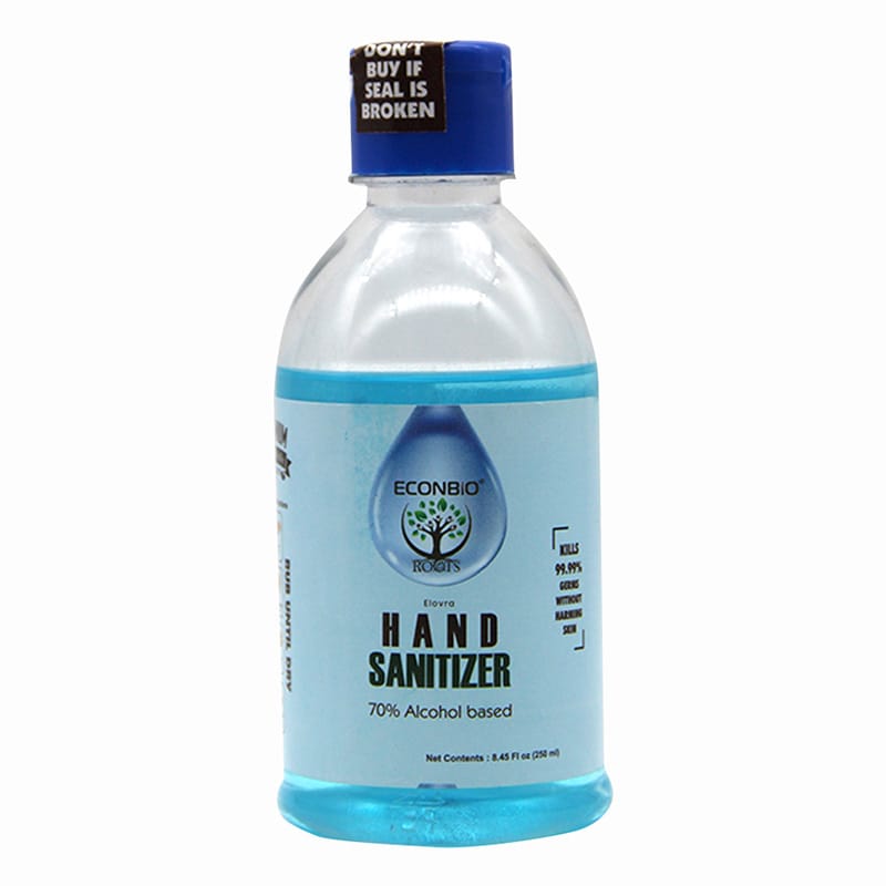 Orgenik: Shop Elovra Liquid Hand Sanitizer 250 Ml (Pack Of 2) - ECONBIO ROOTS from the brand ECONBIO ROOTS