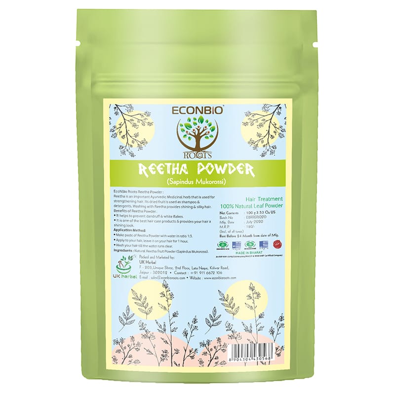 Orgenik: Shop Reetha Powder 100g (Pack Of 2) - ECONBIO ROOTS from the brand ECONBIO ROOTS