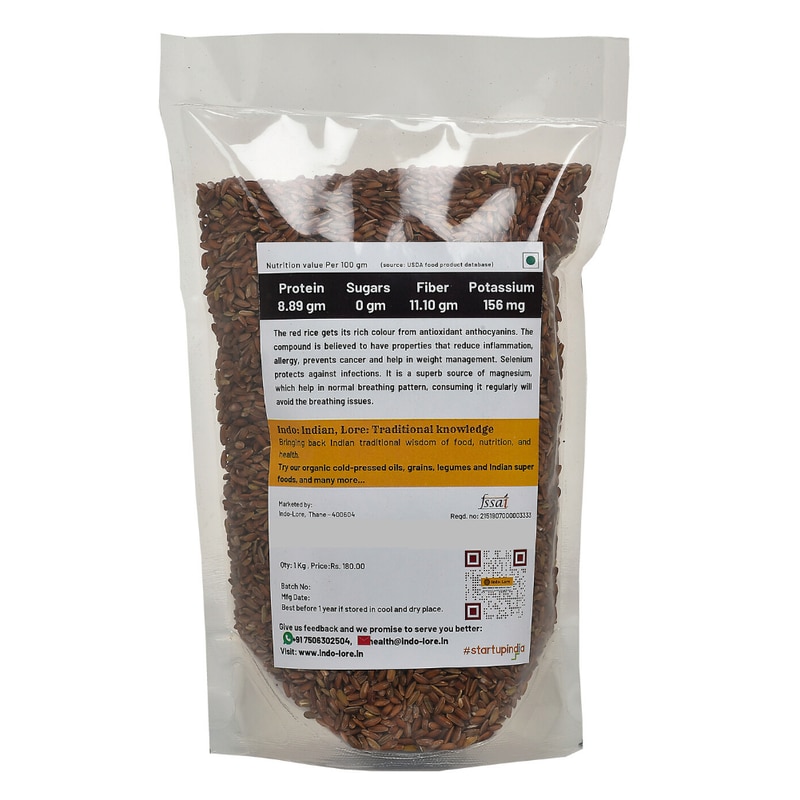 Orgenik: Certified Organic Red Rice from brand Indo-Lore