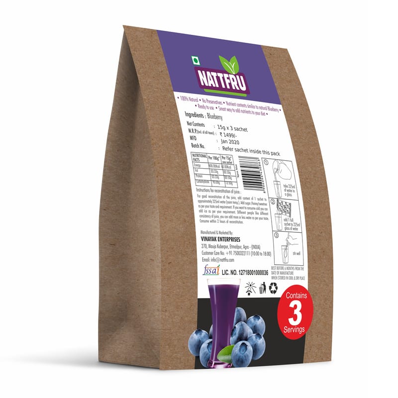 Orgenik: Shop Blueberry Fruit Juice Powder 45g