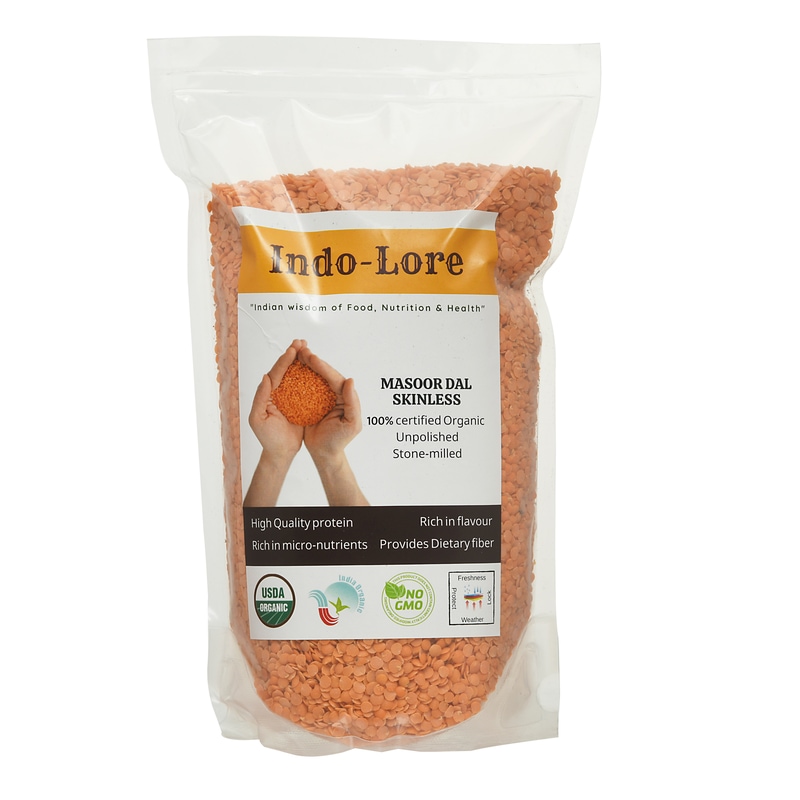 Orgenik: Certified Organic Masoor Dal from brand Indo-Lore
