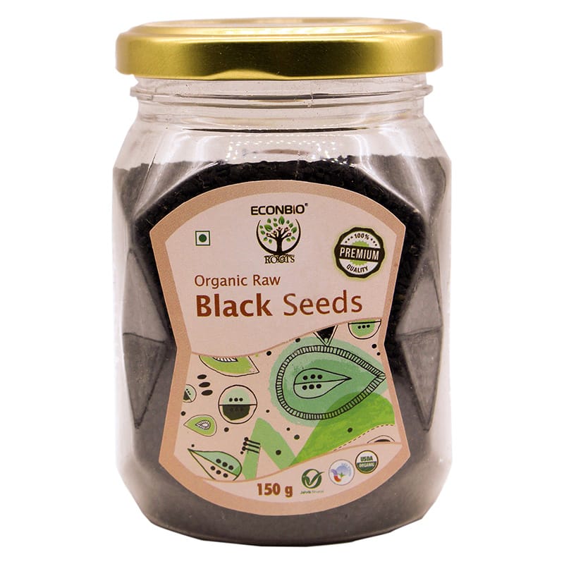 Orgenik: Shop Certified Organic Raw Black Seeds 150g (Pack Of 2) - ECONBIO ROOTS from the brand ECONBIO ROOTS