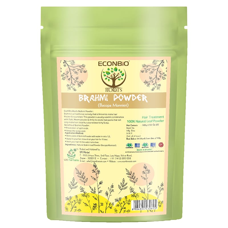 Orgenik: Shop Brahmi Powder 100g (Pack Of 2) - ECONBIO ROOTS from the brand ECONBIO ROOTS