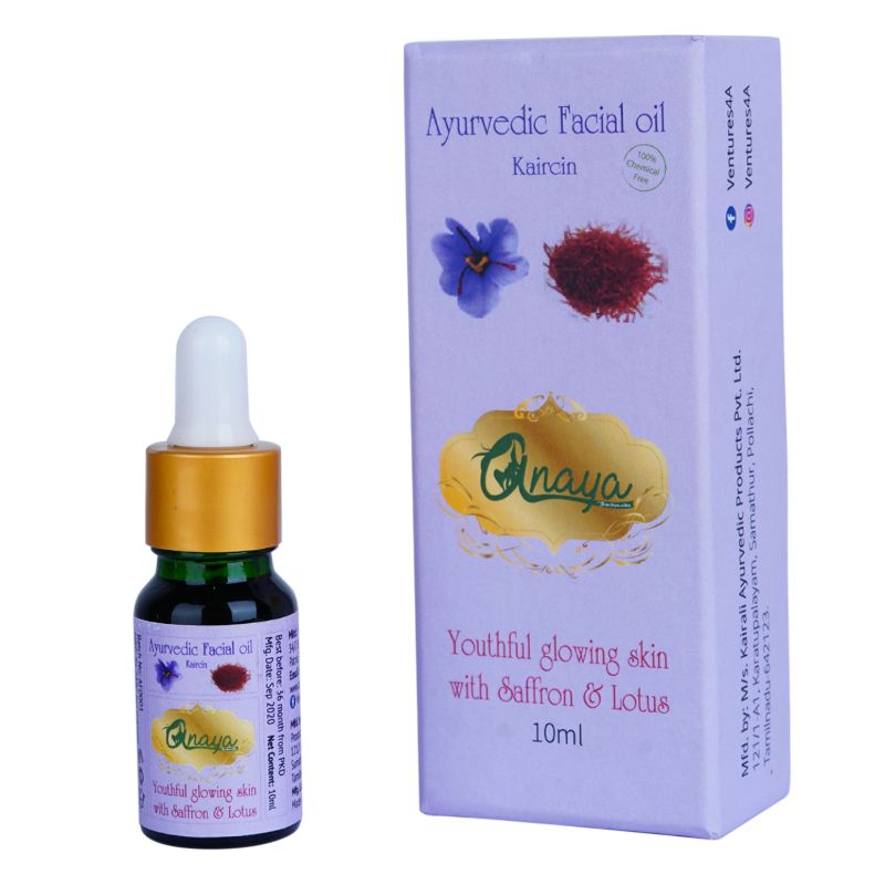 Orgenik: Ayurvedic Facial Oil with Saffron & Lotus from the brand Anaya