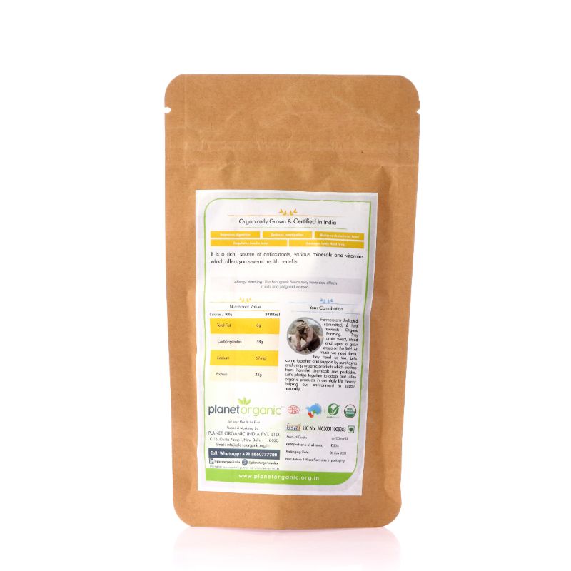 Orgenik: Methi (Fenugreek) from brand Planet Organic