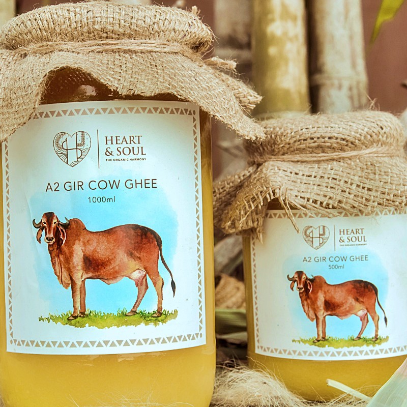 Orgenik: Shop A2 Gir Cow Ghee 1kg from the brand Heart & Soul