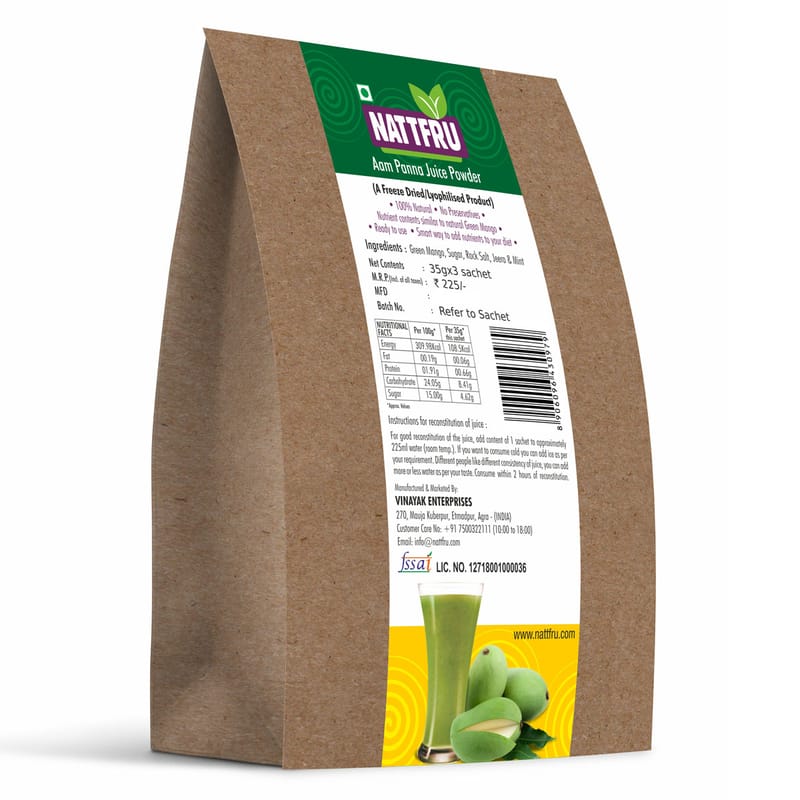 Orgenik: Shop Aam Panna Juice Powder 105g from the brand Nattfru