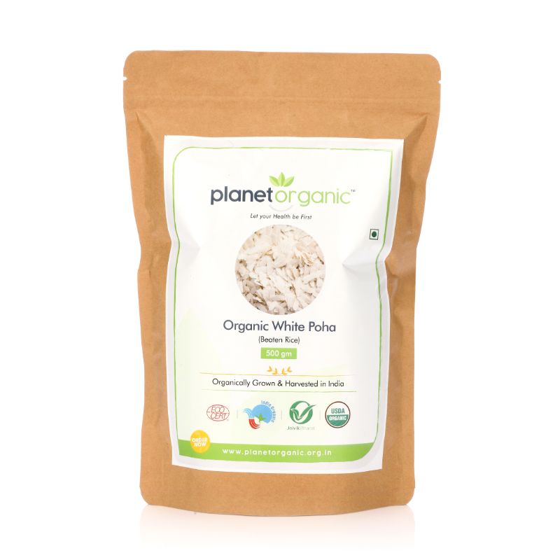 Orgenik: White Rice Poha from brand Planet Organic