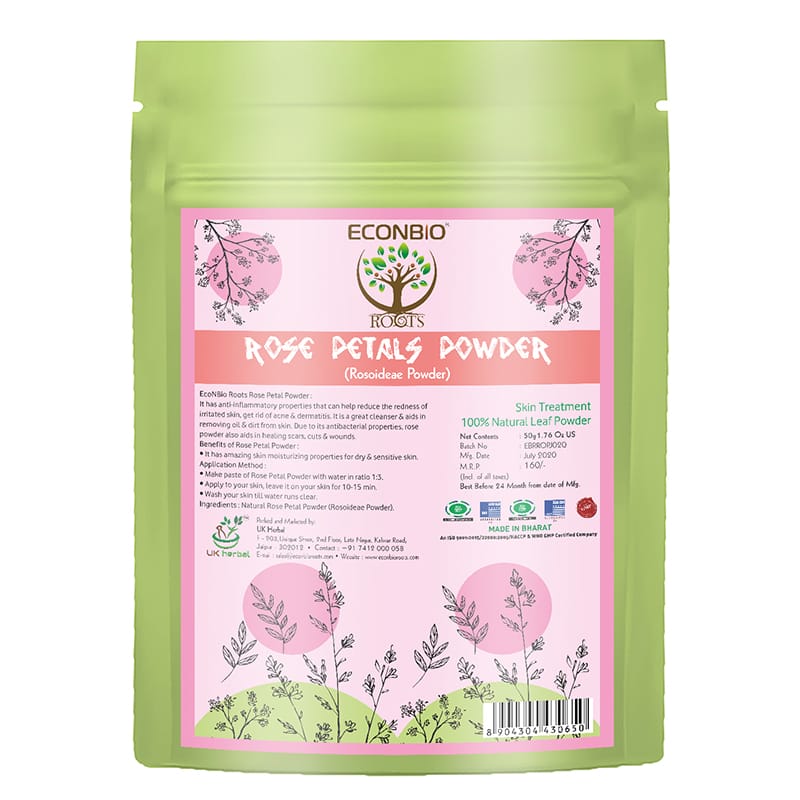 Orgenik: Shop Rose Petals Powder 50g (Pack Of 2) - ECONBIO ROOTS from the brand ECONBIO ROOTS