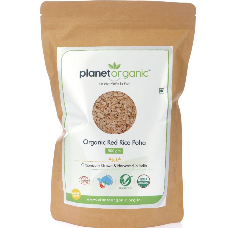 Orgenik: Red Rice Poha from brand Planet Organic