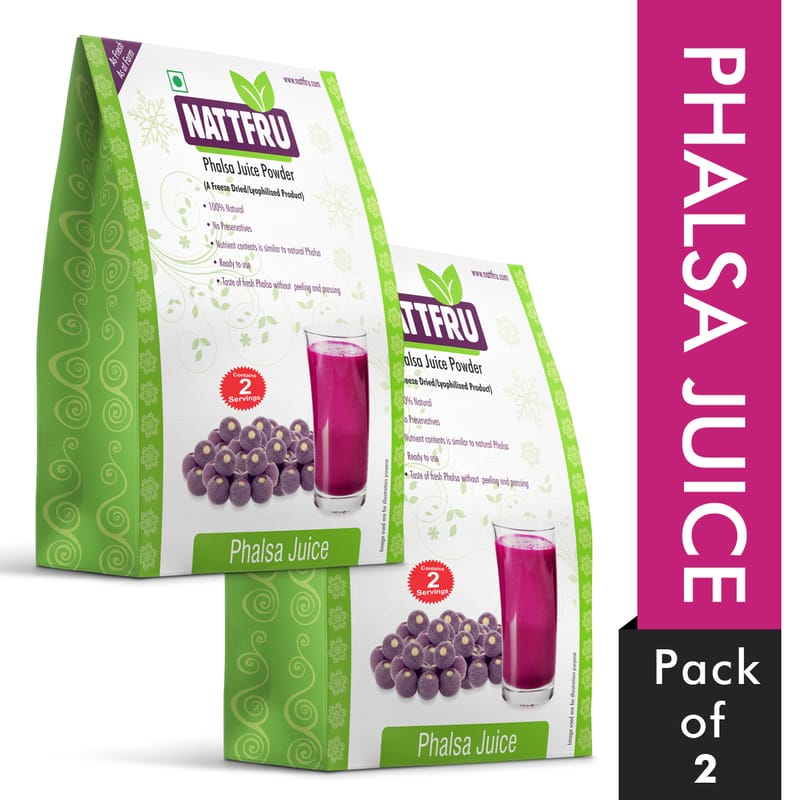 Orgenik: Shop Phalsa Fruit Juice Powder 80g - Pack of 2 from the brand Nattfru