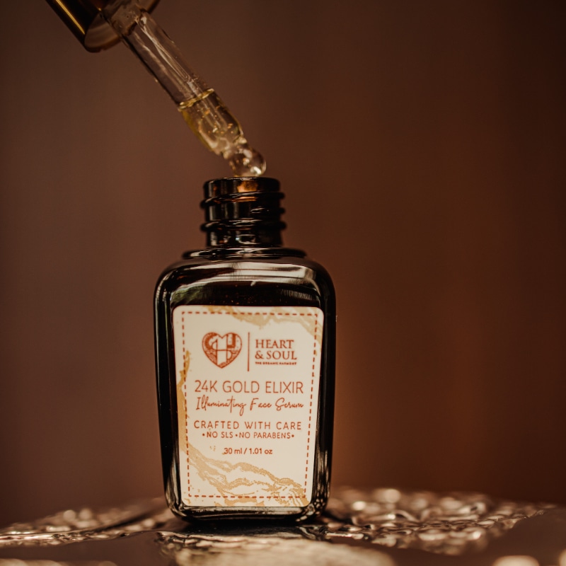 Orgenik: 24k Gold Elixir Illuminating Face Serum from brand heart & soul