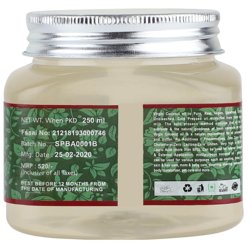 Orgenik: Shop Virgin Coconut Oil 250ml from the brand Birla Ayurveda