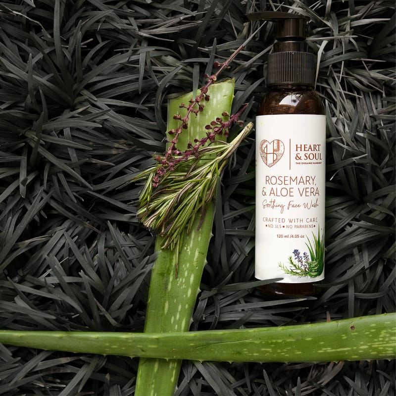 Orgenik: Shop Rosemary & Aloe Vera Face Wash from the brand Heart & Soul