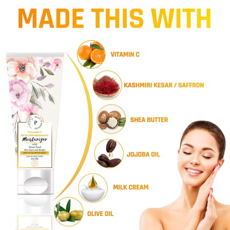 Orgenik: Shop Vitamin C Deep Nourishment Face Moisturizer for Summer with Pure Saffron For Skin Illumination from the brand Peau D'origine