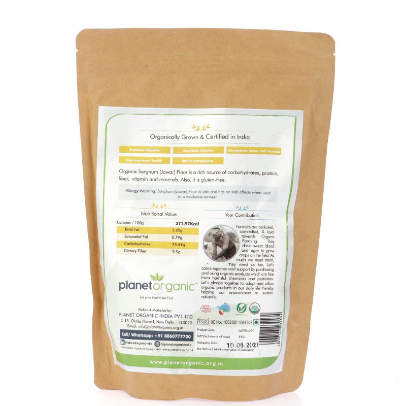 Orgenik: Jowar Flour from brand Planet Organic