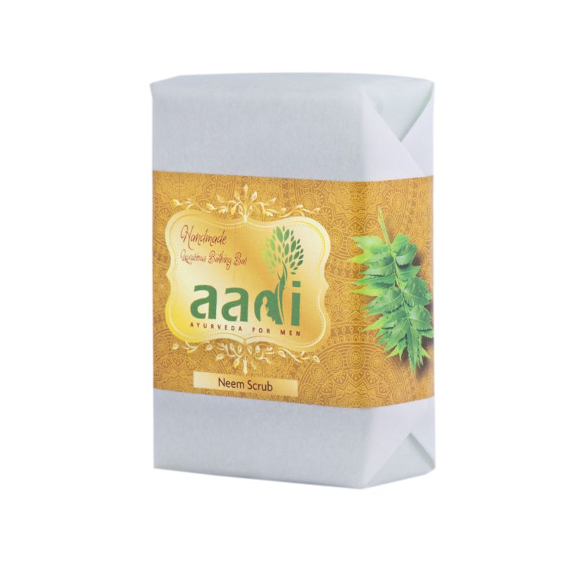 Orgenik: Neem Scrub Luxurious Handmade Bathing Bar with the Finest Ayurvedic Ingredients from the brand Aadi