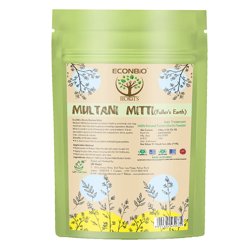 Orgenik: Shop Multani Mitti Powder 100g (Pack Of 3) - ECONBIO ROOTS from the brand ECONBIO ROOTS