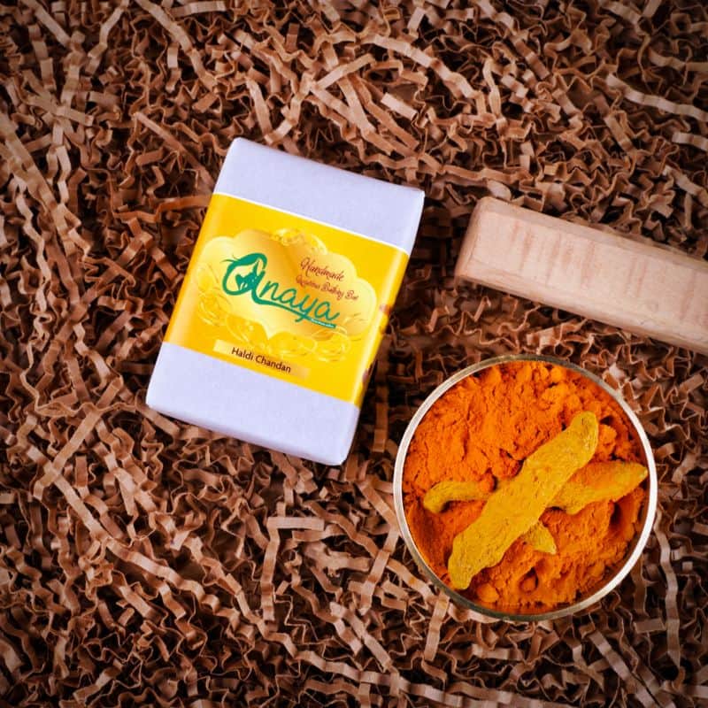 Orgenik: Haldi Chandan Luxurious Handmade Bathing Bar with the Finest Ayurvedic Ingredients from the brand Anaya