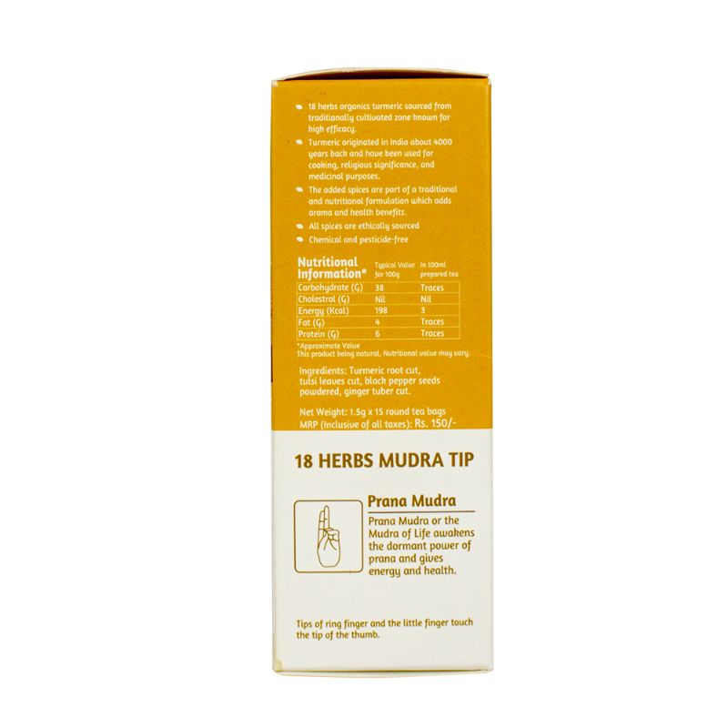 Orgenik: Indian Turmeric Tea from brand 18 Herbs Organics