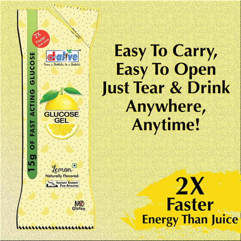 Orgenik: Shop Glucose Gel (Lemon) | 6 Sachets from brand D-Alive