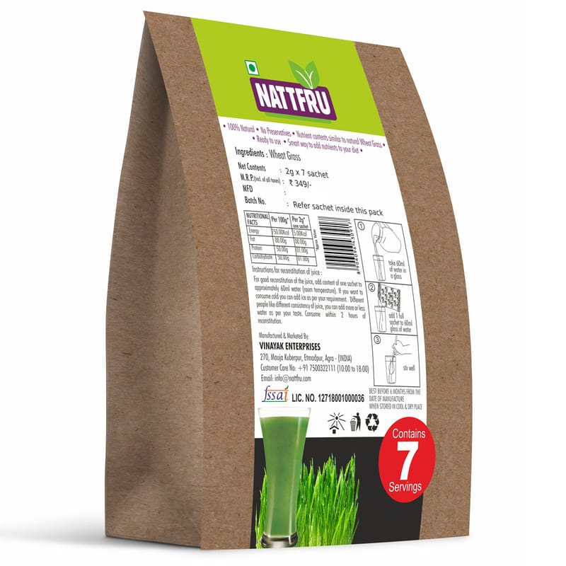 Orgenik: Shop Wheat Grass Juice Powder 14g