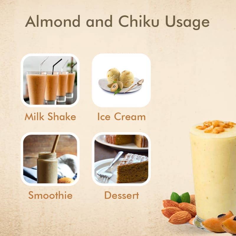 Orgenik: Shop Almond and Cheeku Milk Shake Powder 70g from the brand Nattfru