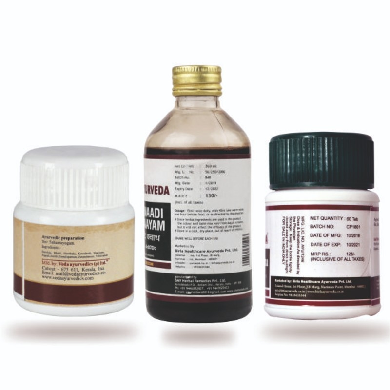 Orgenik: Shop Weight Loss Kit: Shigaru + Varanaadi Kashaayam + Kanchanara Gulgulu from the brand Birla Ayurveda