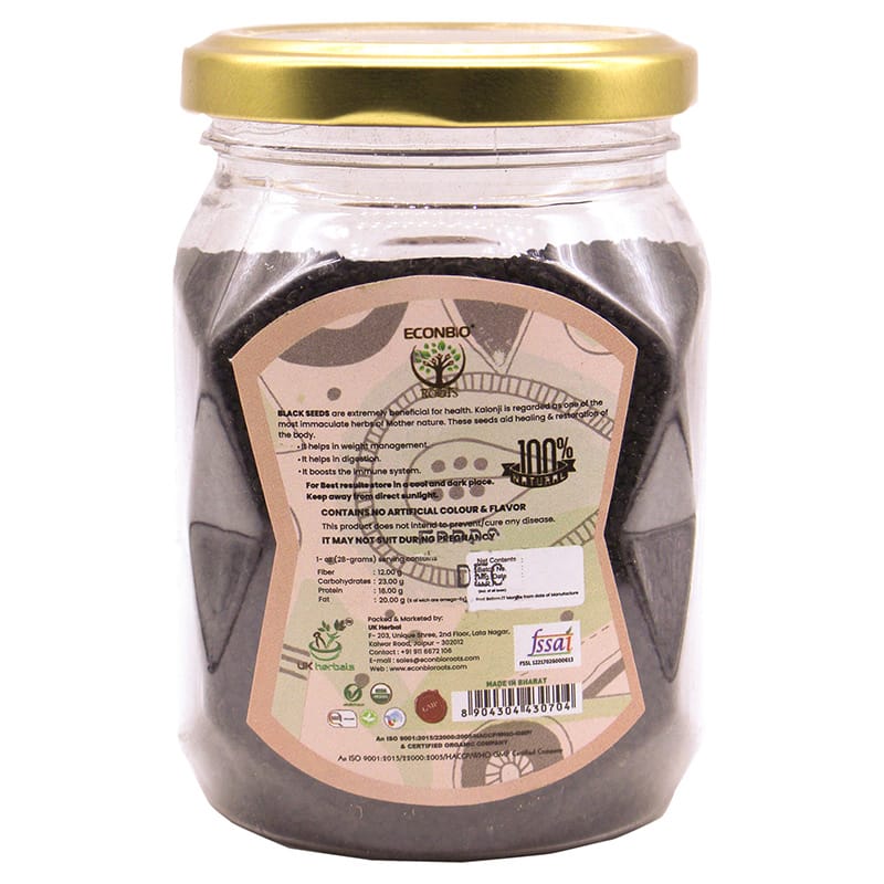 Orgenik: Shop Certified Organic Raw Black Seeds 150g (Pack Of 2) - ECONBIO ROOTS from the brand ECONBIO ROOTS