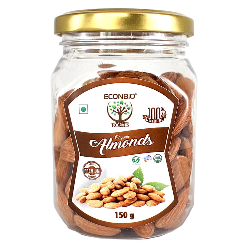 Orgenik: Shop Organic Almonds 150g - ECONBIO ROOTS from the brand ECONBIO ROOTS