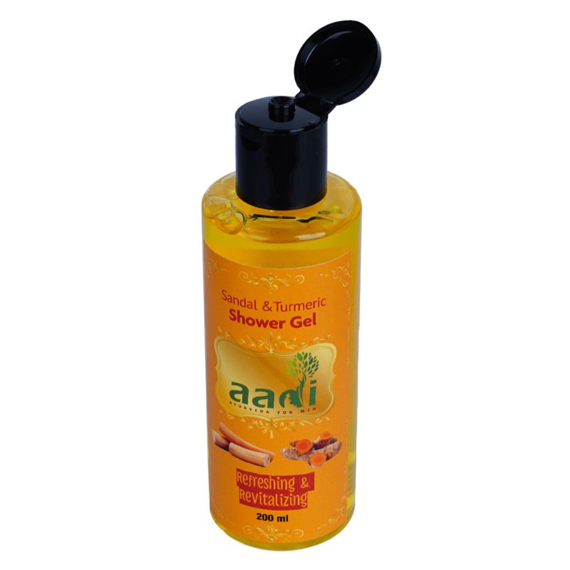 Orgenik: Sandal & Turmeric Shower Gel with the Finest Ayurvedic Ingredients from the brand Aadi